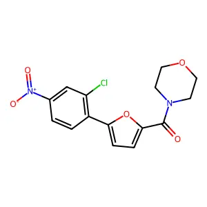 (5-(2-Chloro-4-nitrophenyl)furan-2-yl)(morpholino)methanone structure