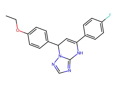 7-(4-ethoxyphenyl)-5-(4-fluorophenyl)-4,7-dihydro[1,2,4]triazolo[1,5-a]pyrimidine structure