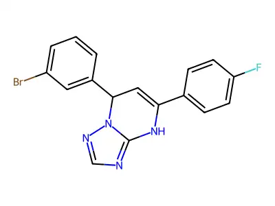 7-(3-Bromophenyl)-5-(4-fluorophenyl)-4,7-dihydro[1,2,4]triazolo[1,5-a]pyrimidine structure