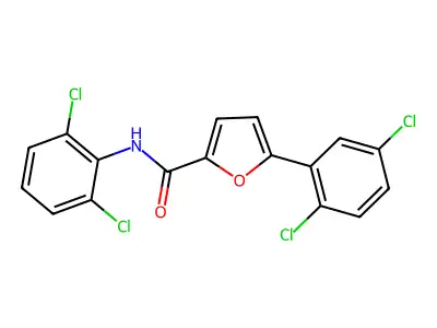 5-(2,5-dichlorophenyl)-N-(2,6-dichlorophenyl)furan-2-carboxamide structure
