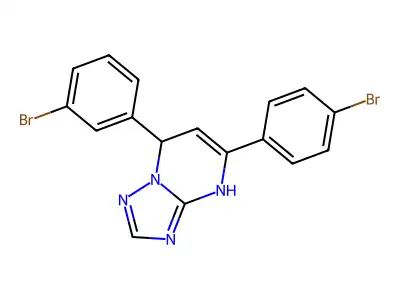 7-(3-Bromophenyl)-5-(4-bromophenyl)-4,7-dihydro[1,2,4]triazolo[1,5-a]pyrimidine structure