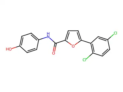 5-(2,5-dichlorophenyl)-N-(4-hydroxyphenyl)furan-2-carboxamide structure
