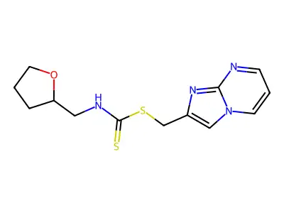 Imidazo[1,2-a]pyrimidin-2-ylmethyl (tetrahydrofuran-2-ylmethyl)carbamodithioate structure
