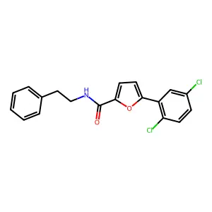 5-(2,5-dichlorophenyl)-N-(2-phenylethyl)furan-2-carboxamide structure