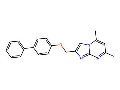 2-[(Biphenyl-4-yloxy)methyl]-5,7-dimethylimidazo[1,2-a]pyrimidine structure