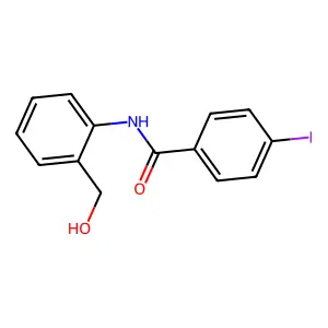 N-[2-(hydroxymethyl)phenyl]-4-iodobenzamide structure