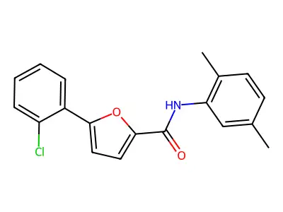 5-(2-Chlorophenyl)-N-(2,5-dimethylphenyl)-2-furamide structure