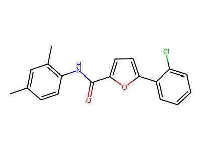 5-(2-Chlorophenyl)-N-(2,4-dimethylphenyl)-2-furamide structure