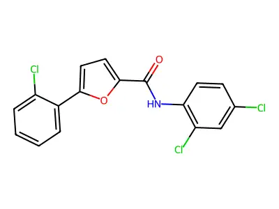 5-(2-Chlorophenyl)-N-(2,4-dichlorophenyl)-2-furamide structure