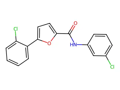5-(2-Chlorophenyl)-N-(3-chlorophenyl)-2-furamide structure
