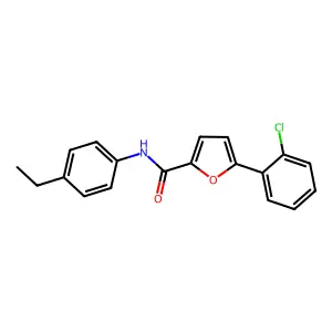5-(2-chlorophenyl)-N-(4-ethylphenyl)furan-2-carboxamide structure