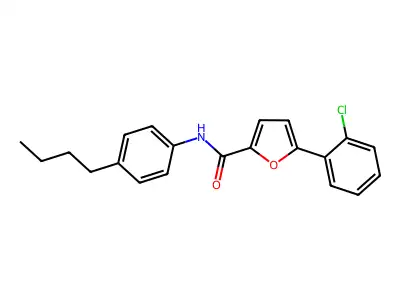 N-(4-Butylphenyl)-5-(2-chlorophenyl)-2-furamide structure