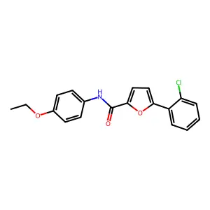 5-(2-Chlorophenyl)-N-(4-ethoxyphenyl)-2-furamide structure
