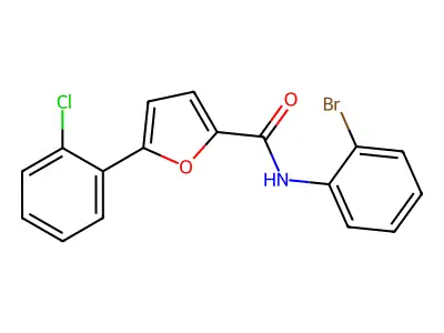 N-(2-Bromophenyl)-5-(2-chlorophenyl)-2-furamide structure