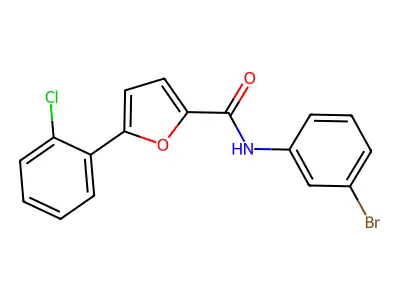N-(3-Bromophenyl)-5-(2-chlorophenyl)-2-furamide structure