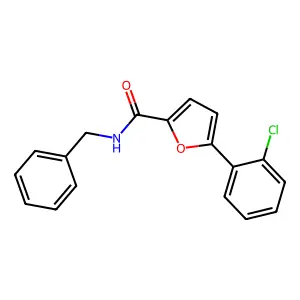 N-Benzyl-5-(2-chlorophenyl)-2-furamide structure