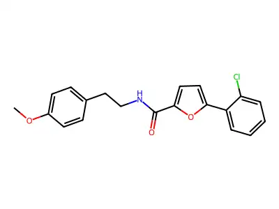 5-(2-Chlorophenyl)-N-(2-(4-methoxyphenyl)ethyl)-2-furamide structure