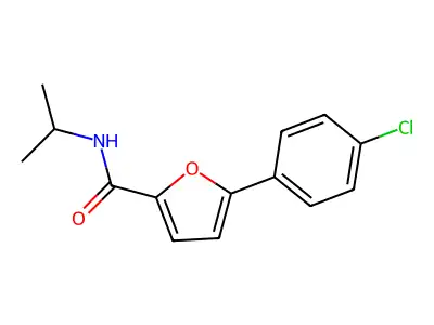 5-(4-chlorophenyl)-N-propan-2-ylfuran-2-carboxamide structure