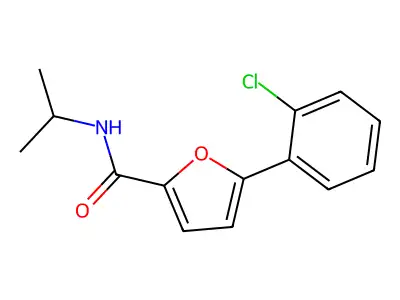 5-(2-Chlorophenyl)-N-isopropyl-2-furamide structure