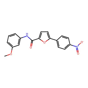 N-(3-methoxyphenyl)-5-(4-nitrophenyl)furan-2-carboxamide structure