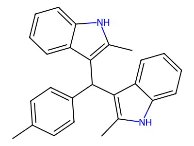 1H-Indole, 3,3'-[(4-methylphenyl)methylene]bis[2-methyl- structure