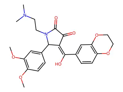 4-(2,3-dihydro-1,4-benzodioxine-6-carbonyl)-5-(3,4-dimethoxyphenyl)-1-[2-(dimethylamino)ethyl]-3-hydroxy-2,5-dihydro-1H-pyrrol-2-one structure