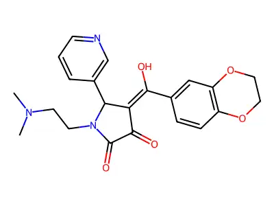 4-(2,3-dihydro-1,4-benzodioxine-6-carbonyl)-1-[2-(dimethylamino)ethyl]-3-hydroxy-5-(pyridin-3-yl)-2,5-dihydro-1H-pyrrol-2-one structure