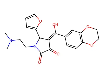 4-(2,3-dihydro-1,4-benzodioxine-6-carbonyl)-1-[2-(dimethylamino)ethyl]-5-(furan-2-yl)-3-hydroxy-2,5-dihydro-1H-pyrrol-2-one structure