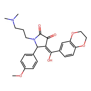 4-(2,3-dihydro-1,4-benzodioxine-6-carbonyl)-1-[3-(dimethylamino)propyl]-3-hydroxy-5-(4-methoxyphenyl)-2,5-dihydro-1H-pyrrol-2-one structure