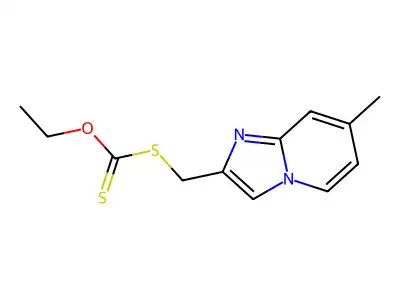 Ethoxy[({7-methylimidazo[1,2-a]pyridin-2-yl}methyl)sulfanyl]methanethione structure