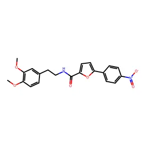 N-[2-(3,4-dimethoxyphenyl)ethyl]-5-(4-nitrophenyl)furan-2-carboxamide structure