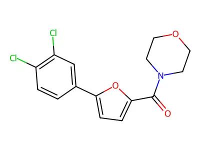 (5-(3,4-Dichlorophenyl)furan-2-yl)(morpholino)methanone structure