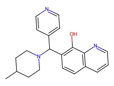 7-[(4-Methylpiperidyl)-4-pyridylmethyl]quinolin-8-ol structure