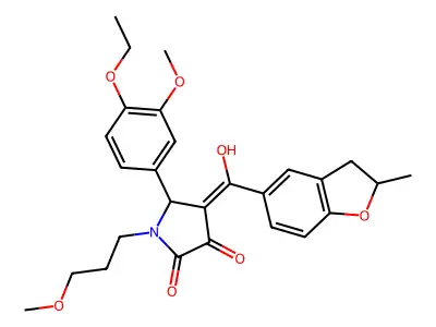 5-(4-ethoxy-3-methoxyphenyl)-3-hydroxy-1-(3-methoxypropyl)-4-(2-methyl-2,3-dihydro-1-benzofuran-5-carbonyl)-2,5-dihydro-1H-pyrrol-2-one structure