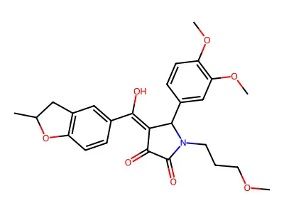 5-(3,4-dimethoxyphenyl)-3-hydroxy-1-(3-methoxypropyl)-4-(2-methyl-2,3-dihydro-1-benzofuran-5-carbonyl)-2,5-dihydro-1H-pyrrol-2-one structure