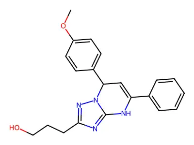 3-[7-(4-methoxyphenyl)-5-phenyl-4,7-dihydro[1,2,4]triazolo[1,5-a]pyrimidin-2-yl]propan-1-ol structure