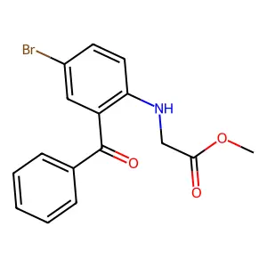 Methyl 2-((2-benzoyl-4-bromophenyl)amino)acetate structure