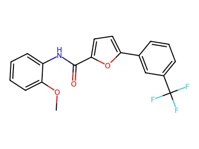 N-(2-methoxyphenyl)-5-[3-(trifluoromethyl)phenyl]furan-2-carboxamide structure