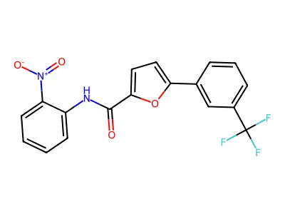N-(2-nitrophenyl)-5-[3-(trifluoromethyl)phenyl]furan-2-carboxamide structure