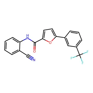 N-(2-cyanophenyl)-5-[3-(trifluoromethyl)phenyl]furan-2-carboxamide structure