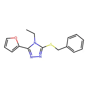 3-(Benzylthio)-4-ethyl-5-(2-furyl)-4H-1,2,4-triazole structure