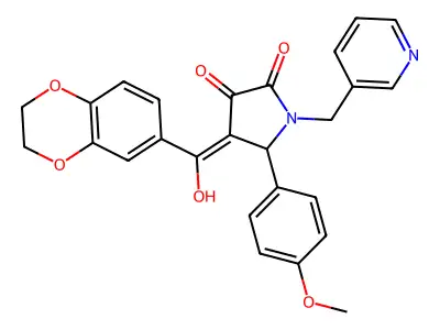 4-(2,3-dihydro-1,4-benzodioxine-6-carbonyl)-3-hydroxy-5-(4-methoxyphenyl)-1-[(pyridin-3-yl)methyl]-2,5-dihydro-1H-pyrrol-2-one structure