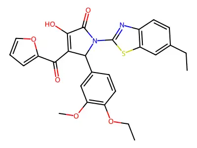 5-(4-Ethoxy-3-methoxyphenyl)-1-(6-ethylbenzothiazol-2-yl)-4-(2-furylcarbonyl)-3-hydroxy-3-pyrrolin-2-one structure