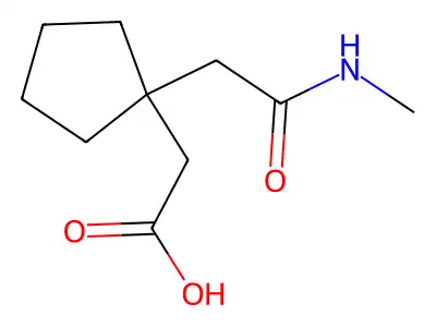 2-[1-[2-(Methylamino)-2-oxoethyl]cyclopentyl]acetic acid structure