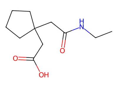 2-[1-[2-(Ethylamino)-2-oxoethyl]cyclopentyl]acetic acid structure