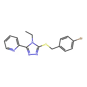4-Bromobenzyl 4-ethyl-5-(2-pyridinyl)-4H-1,2,4-triazol-3-YL sulfide structure