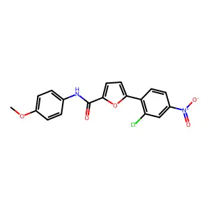 5-(2-chloro-4-nitrophenyl)-N-(4-methoxyphenyl)furan-2-carboxamide structure
