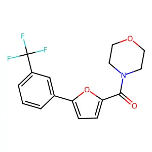 Morpholin-4-yl-[5-[3-(trifluoromethyl)phenyl]furan-2-yl]methanone structure