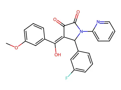 5-(3-fluorophenyl)-3-hydroxy-4-(3-methoxybenzoyl)-1-(pyridin-2-yl)-2,5-dihydro-1H-pyrrol-2-one structure