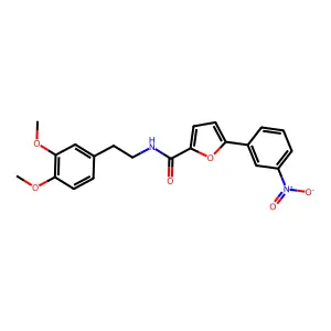N-[2-(3,4-dimethoxyphenyl)ethyl]-5-(3-nitrophenyl)furan-2-carboxamide structure